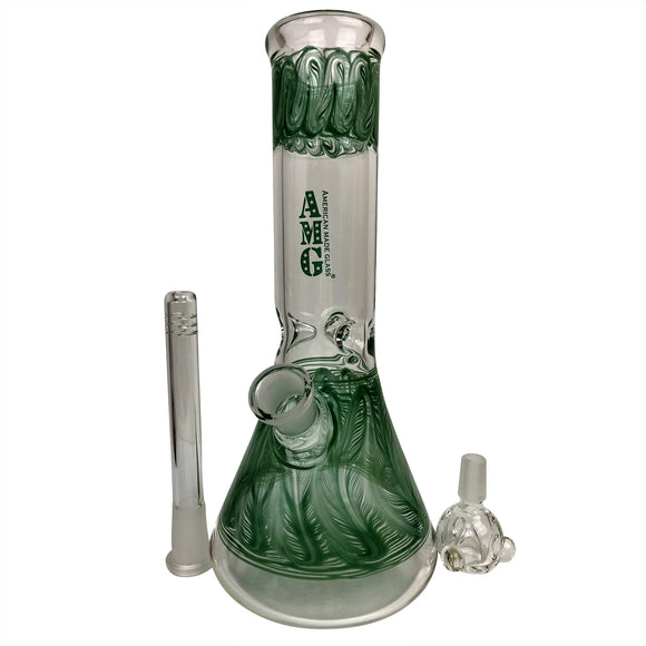 AMG Glass 10 inch Green Water Pipe Bong