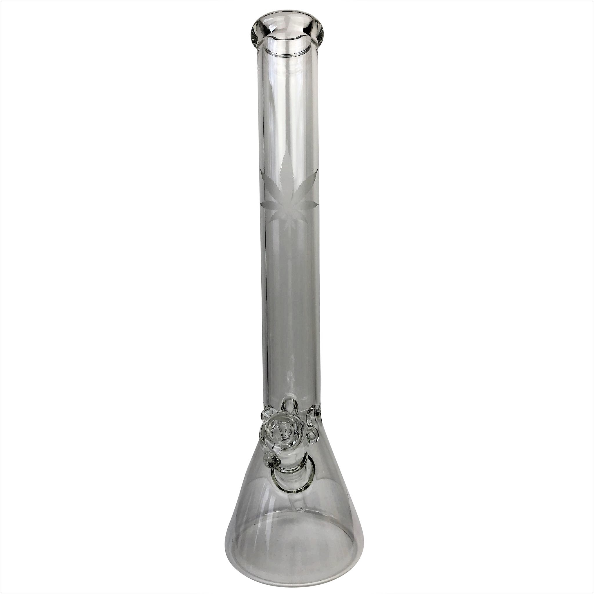 AMG Glass Massive 18 inch Hemp Leaf Beaker Base Glass Bong – Glass