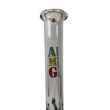 AMG Glass 9 inch Cylinder Base Glass Bong Water Pipe