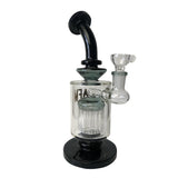 AFM Glass 9" Water Pipe w/ 12 Arm Perc - Black