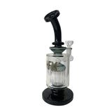 AFM Glass 9" Water Pipe w/ 12 Arm Perc - Black