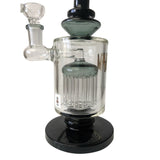 AFM Glass 9" Water Pipe w/ 12 Arm Perc - Black