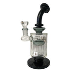 AFM Glass 9" Water Pipe w/ 12 Arm Perc - Black