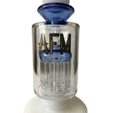 AFM Glass 9" Water Pipe w/ 12 Arm Perc - White