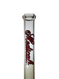 Medicali 18" Straight Tube Glass Water Pipe Bong - Red