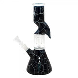 Thug Life | 10" Cracked Stone Glass Water Pipe Thug Life