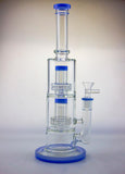 Approx. 12" Dual Matrix Percolator Glass Water Pipe Daze Supply