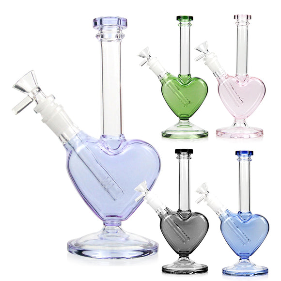 Glass City | 10″ True Love Heart Shaped Glass Water Pipe