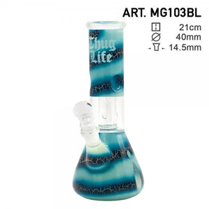 Thug Life | 8" Blue Mini Beaker Bong Thug Life