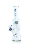 10.5" Hoss Glass Down Perc With Color Reversal - Blue