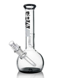 Grav Labs OG Round Base 8 inch Glass Water Pipe Bong w/ Black Accents