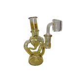 Mini 5.5 Inch Fumed Recycler Style Glass Dab Rig