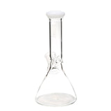BIO Hazard Glass Beaker Water Pipe Bong - White