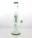 Diamond Glass - 11" Straight Tree Arm Water Pipe - Assorted Colors