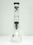 Diamond Glass - 16" King Tree 10 Arm Perc Glass Water Pipe - Black