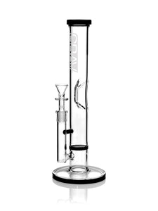 Grav Labs Flared Base 12 inch Honeycomb Glass Water Pipe Bong w/ Black Accents