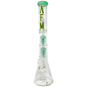 AFM Glass 18" SUPER THICK Bong w/ Double Arm Perc - Mint Green