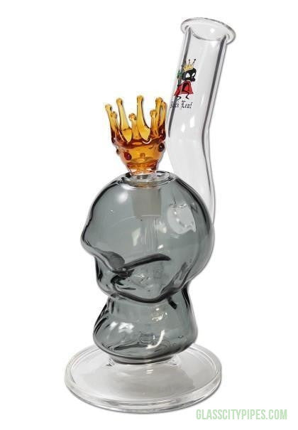 8-Inch-Black-Leaf-Black-Skull-Water-Pipe-Bubbler-With-Crown-Bowl