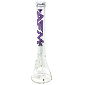 AFM Glass 18" Basic Glass Water Pipe Bong - Purple
