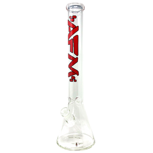AFM Glass 18" Basic Glass Water Pipe Bong - Red