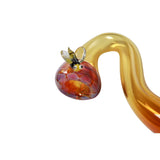AMG Glass Amber Color Bumble Bee Sherlock Hand Pipe