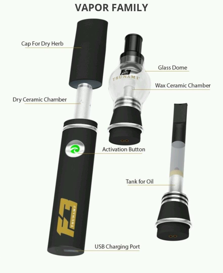 Tsunami F3 3-IN-1 Vaporizer Pen Kit – Glass City Pipes