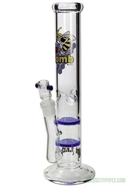 Black Leaf 15 inch Double Honeycomb Perc Water Pipe